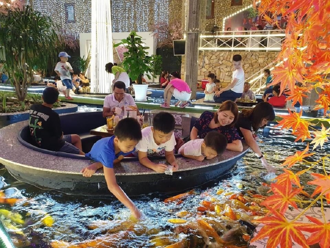 Hồ cá Koi cho quán cà phê