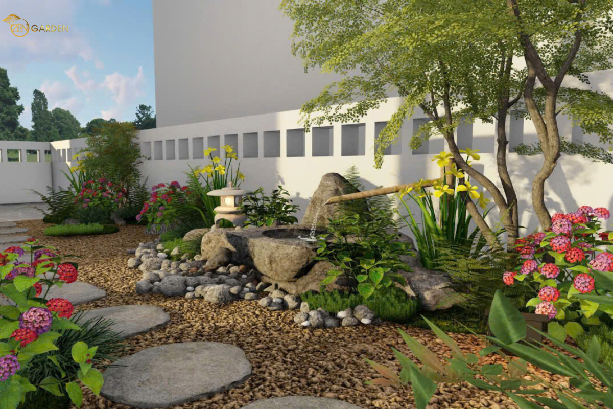 Sân vườn phong cách Nhật Bản Zengarden cho lối đi