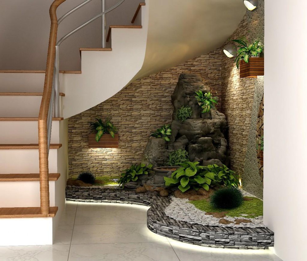 mẫu trang trí gầm cầu thang